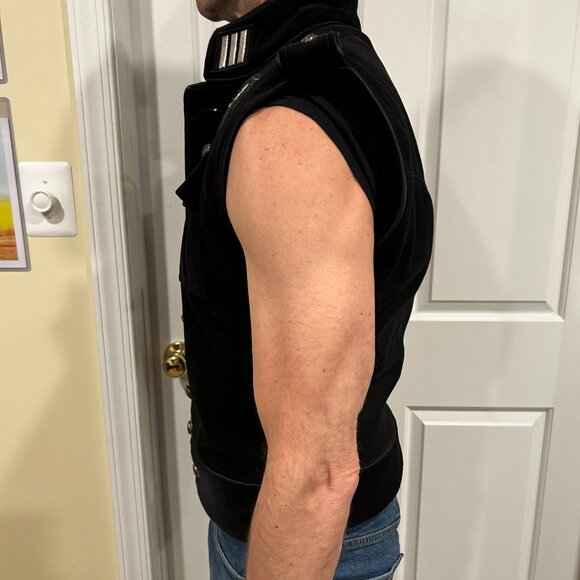 Shrine of Hollywood Black Royal Marine Vest Goth - Picture 4 of 6